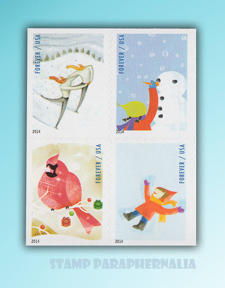 Winter Fun 2014 US Postage Stamps